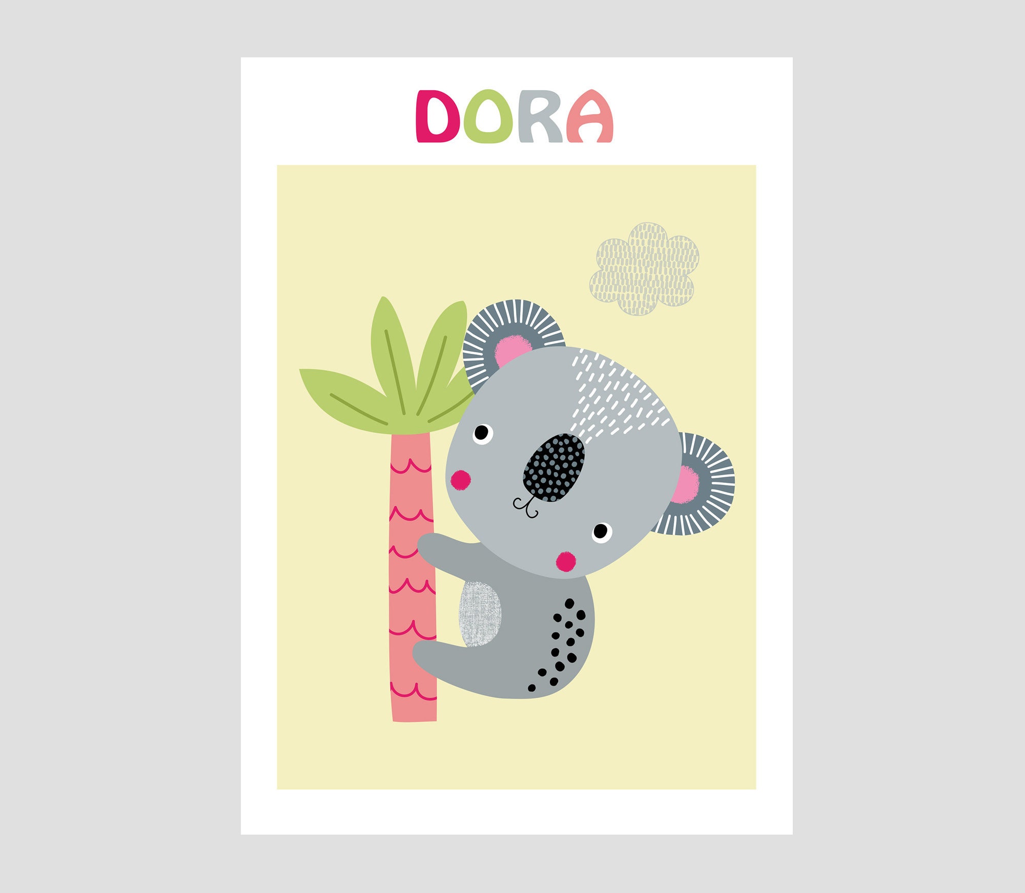 Koala poster for decorating child or baby's room Etsy