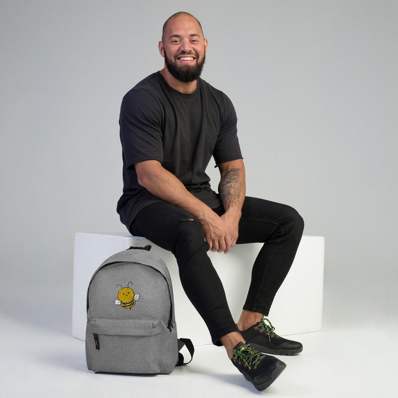 Baby Bee Embroidered Backpack
