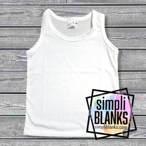 TT- WHITE SUBLIMATION tank top (toddler & youth)
