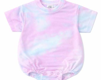 BBR - Pelele holgado para bebé (Tie-Dye/Algodón de azúcar)