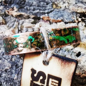 Ship Wreck 'RMS MULHEIM' Unique Salvaged Recycled Cuff Bracelet Copper Patina Jewellery Handcrafted 7th Anniversary Gift Unisex