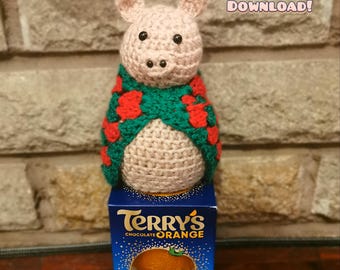 Pig in blanket, chocolate orange cover, Bath bomb, teachers gift, quick makes, crochet pattern, Christmas pattern, , easy pattern,