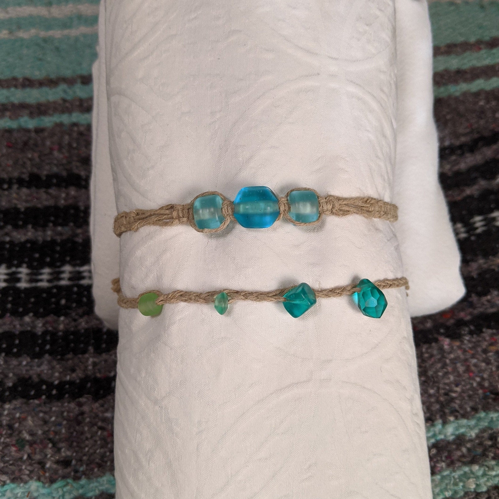 Adjustable Beaded Macrame Hemp Bracelets Hemp Cord Bracelets Etsy