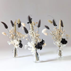 Mini bouquet di fiori secchi - Decorazione per battesimo/matrimonio