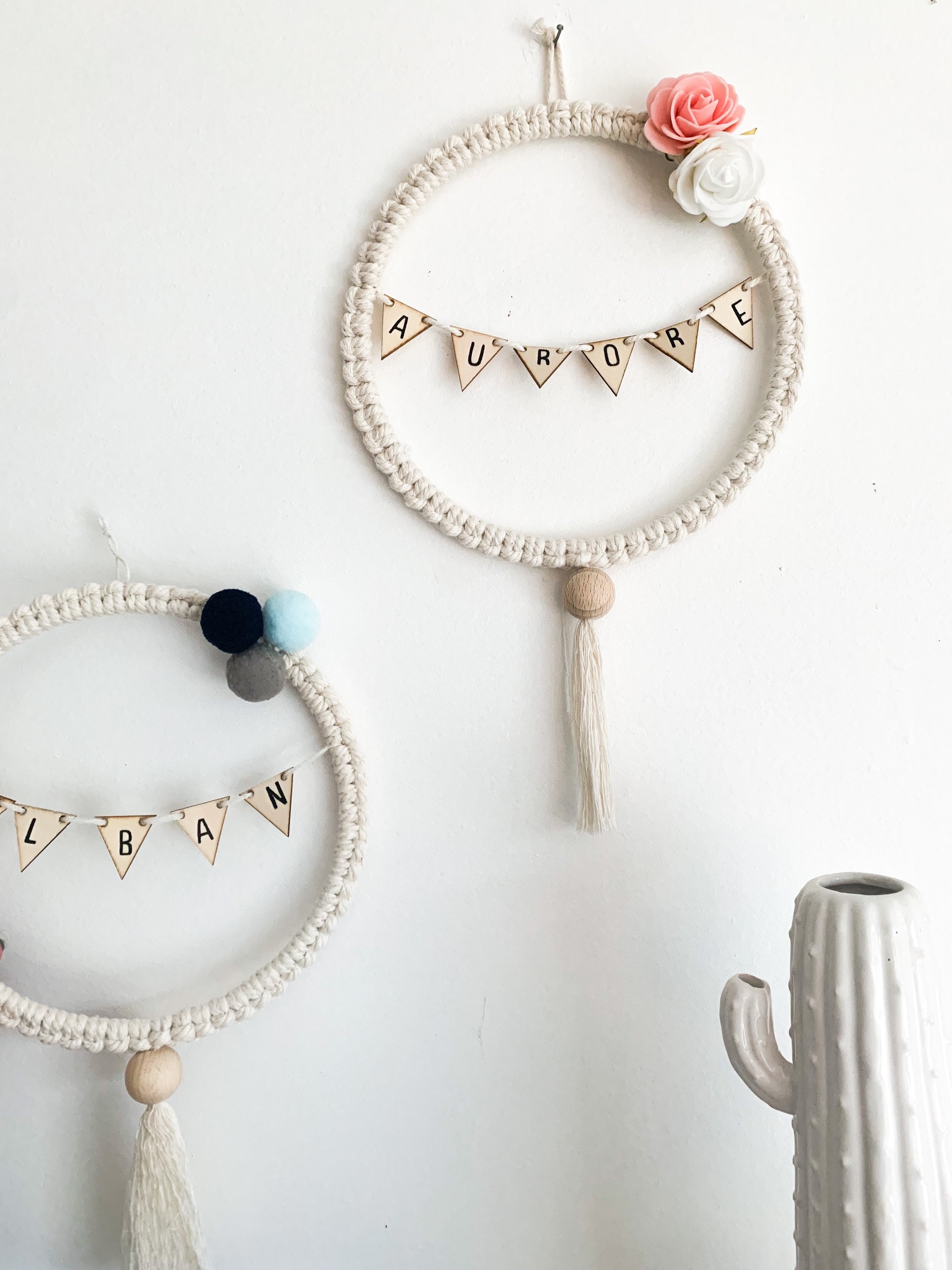 Couronne en Macramé Personnalisé