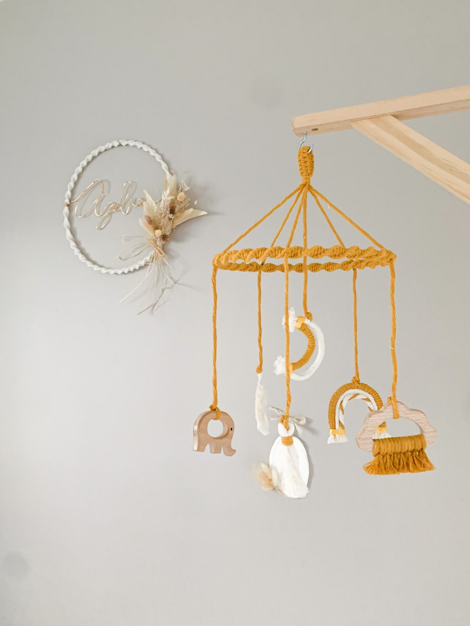 Mobile bébé en bois automne - faons - Decocot: decoration et