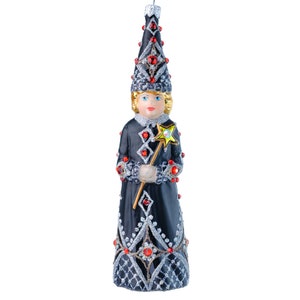 Boy with Magic Wand, Glass Christmas Ornament Handmade in Poland, perfect for a gift, 6 inch