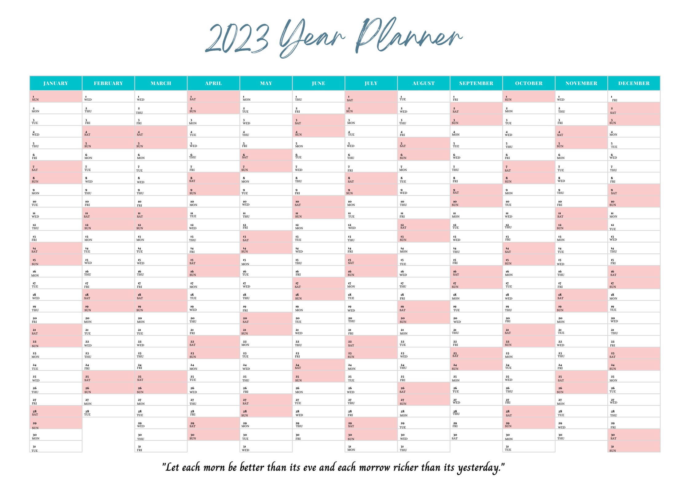 Calendar Planner 2023 Calendar Planner College Planner Printable