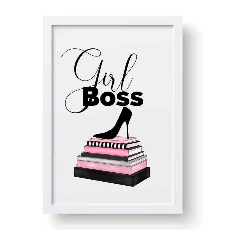Girl Boss Printable Wall Art Girl Boss Print Boss Babe Etsy