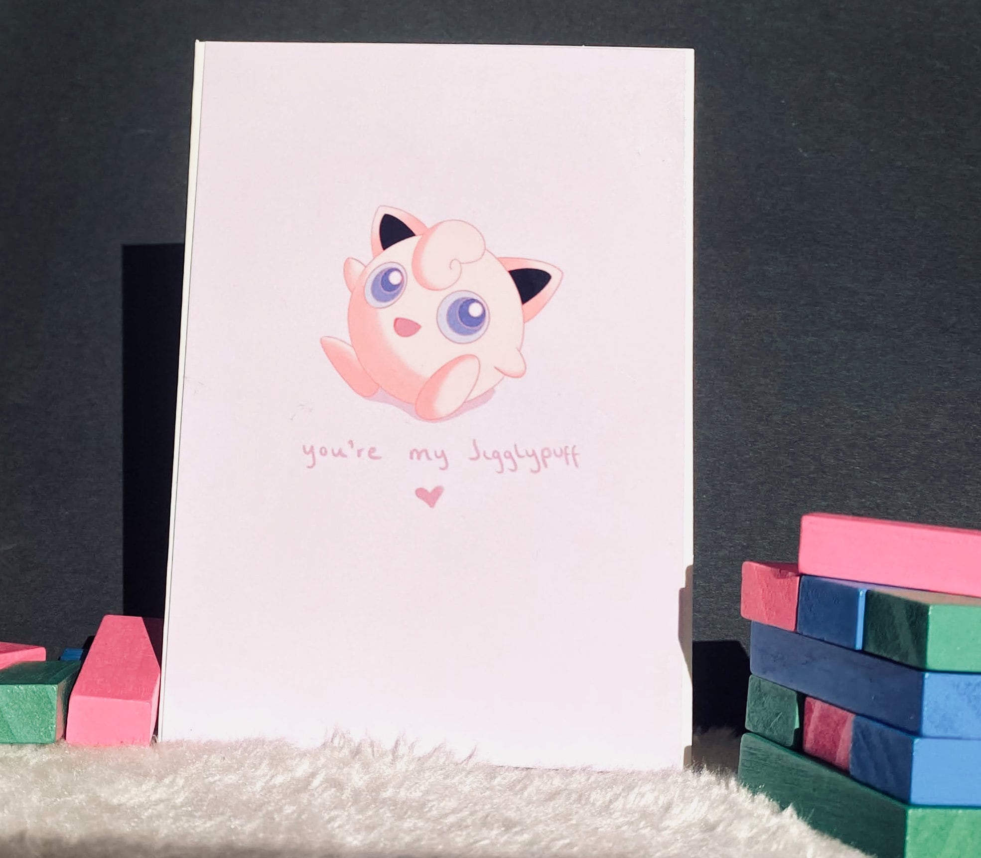 Jigglypuff Pokemon Inspired Card | Etsy UK