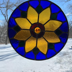 stained glass sunflower