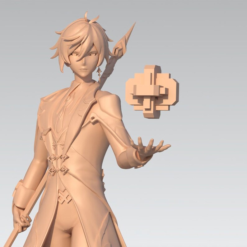 Genshin Impact Zhongli 100mm Resin Miniature Tabletop Etsy