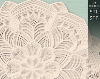 Download Mandala Cut Files 3d Dxf Svg Stl Stp Ai Eps By Thejoyfulmandala