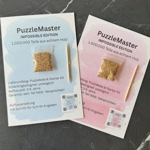 Unmögliches Puzzle aus Holz | Scherzartikel für Puzzlefans | Lustiges Geschenk | Wichtelgeschenk | Spaßartikel | Witziges Geschenk | Gag