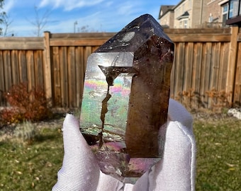 Seltener Shangaan-Amethyst mit irisierender regenbogenfarbener Beschichtung - Heilender Kristall - 120g