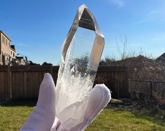 Colombian Lemurian Seed Quartz with Stunning Rainbows and Self Healed Roots/Isis Quartz/Time Link Crystal - 88g