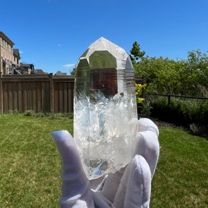 Beautiful Colombian Lemurian Quartz with Blue Mist and Blue Needles - Dow Crystal - Healing Crystal - 215g
