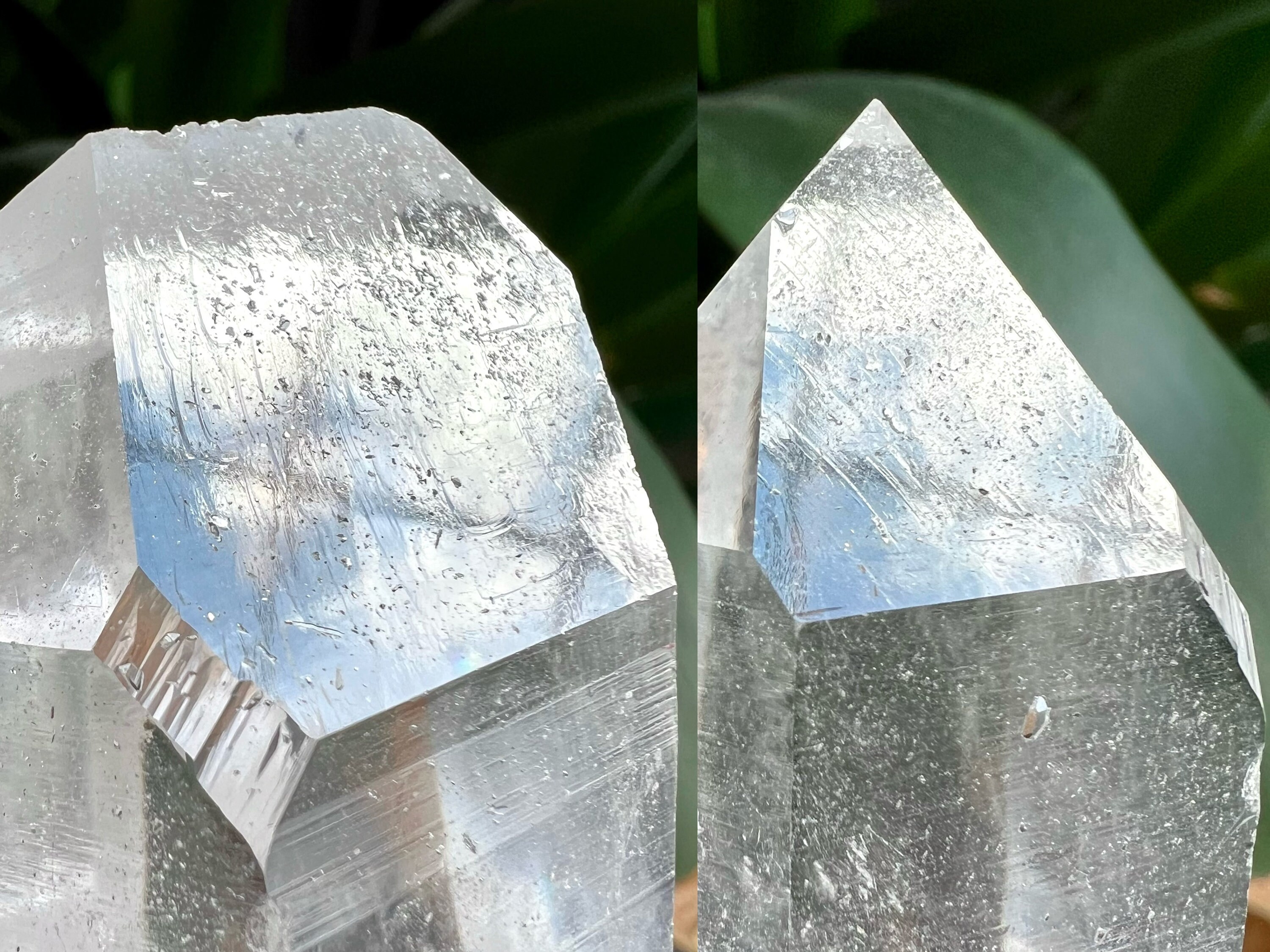 Quartz Root Tips Himalayan Clear Quartz With Two Time Links & Self Healed Root - Rainbow ...