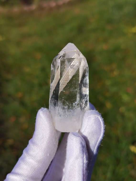 Prismatic Himalayan Clear Quartz with Clay Inclusions/Excellent Luster/Isis Quartz/Healing Crystal/Meditation - 35g