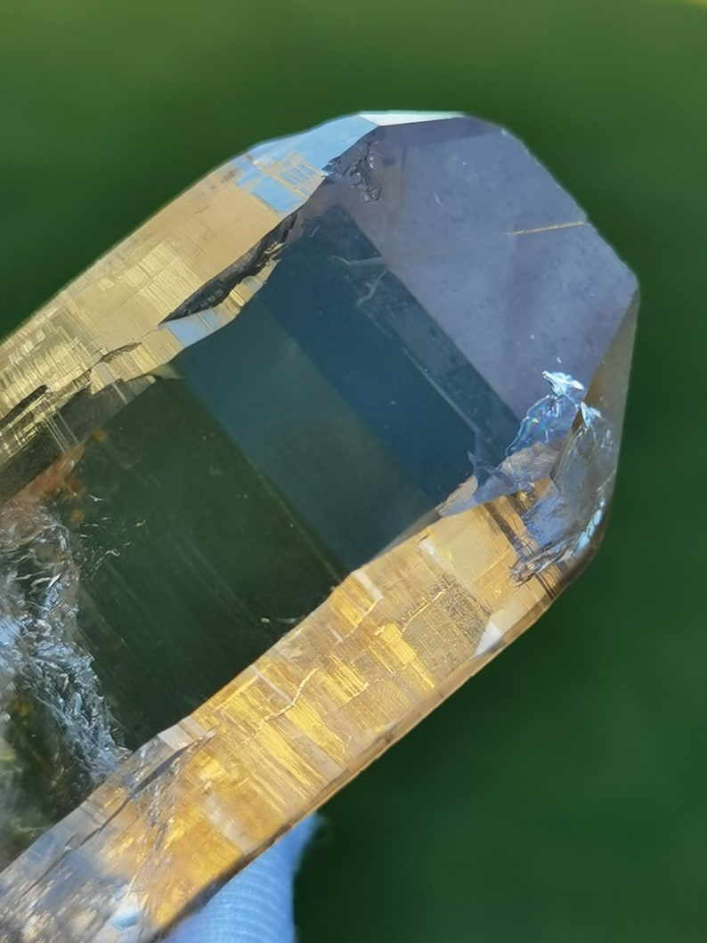 Himalayan Clear Quartz from Hashopi Mine/Self Healed Roots/Blue Needles Quartz/Highest Quality & Best Clarity/Bridge Quartz - 67g image 8