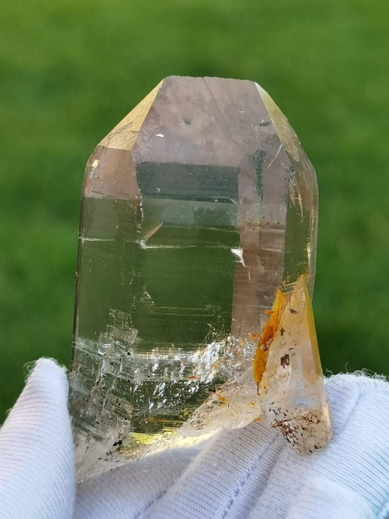 Himalayan Clear Quartz from Hashopi Mine/Self Healed Roots/Blue Needles Quartz/Highest Quality & Best Clarity/Bridge Quartz - 67g image 4