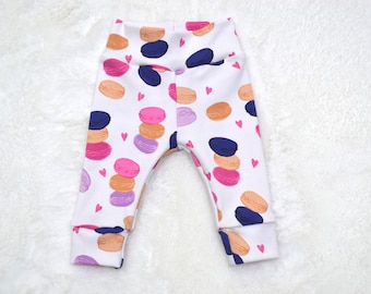 Macaroon Leggings/Newborn Outfit/Toddler clothing/Baby Pants/Baby Shower Gifts/Girl's Clothing/Baby Clothing/High Waist Pants/Photo Outfit