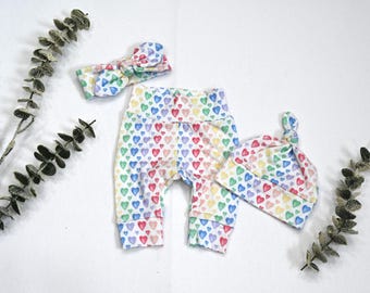 Valentine's Day Baby Heart Outfit-Baby Girl Valentine Outfit-Cute Love Baby Clothes