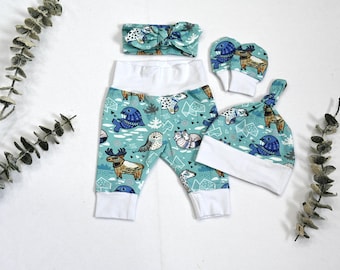 Last One Available!  Arctic Animals Baby Boy Girl Outfit/ (NEWBORN Ready to Ship)