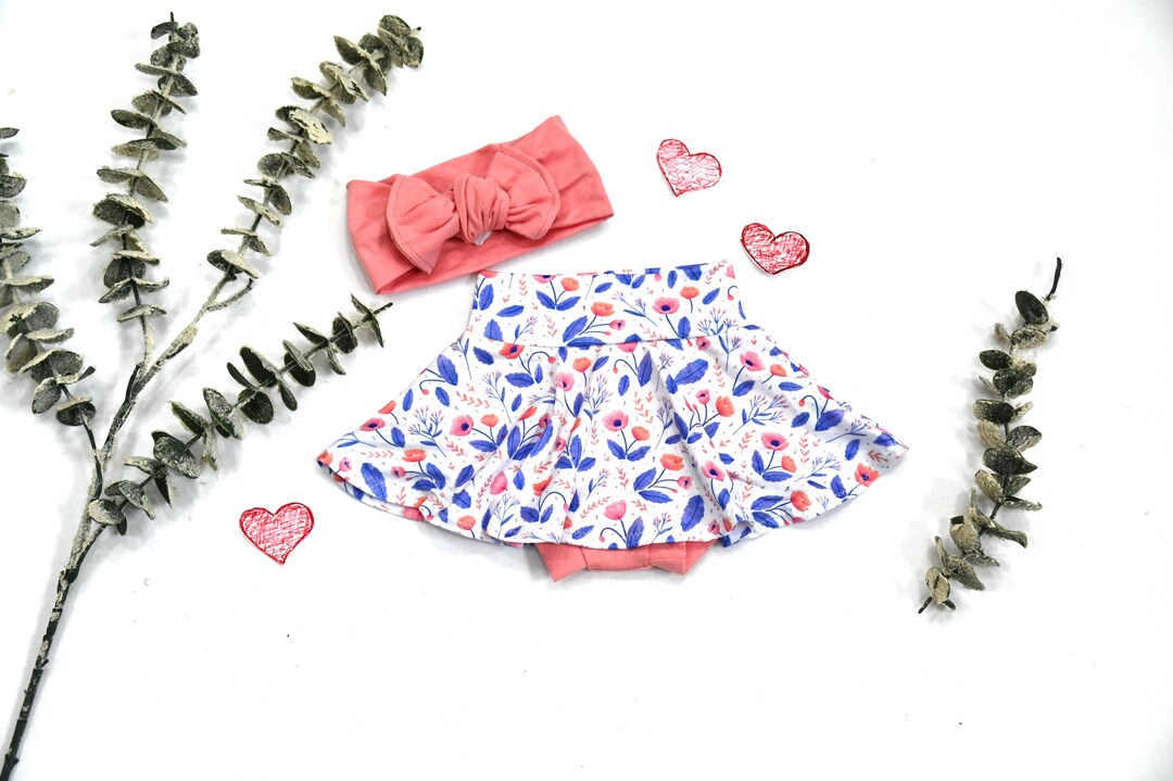 Floral Baby Skirt Bummies: High Waist Toddler Bloomers - Etsy