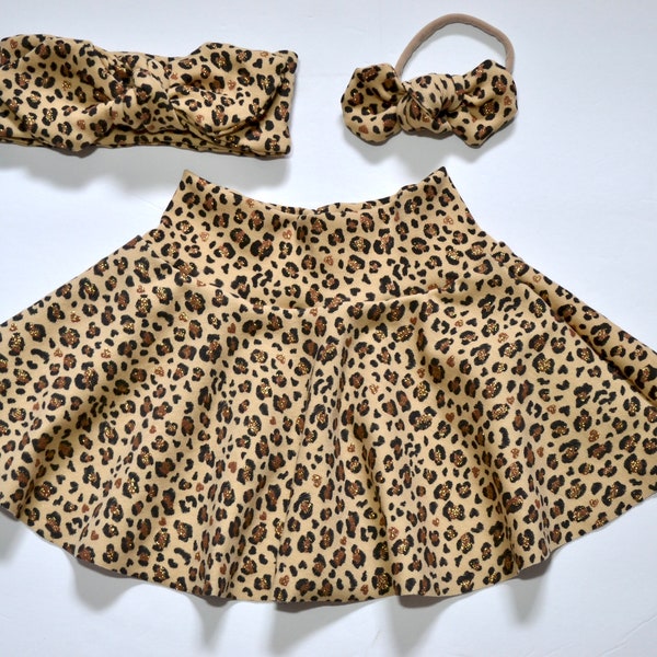 Jupe léopard pailletée, Vêtements pour filles, Tenue photo, Cadeau de baby shower, Jupe taille haute, Vêtements pour tout-petits, Mini nœud en nylon, Vêtements uniques