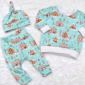 Gingerbread Baby Sweater/Baby Pants/Baby Hat/Kids Sweatshirts/Unisex Baby Clothes/Gift/Holiday Outfit/Take Home Outfit/Baby Gift