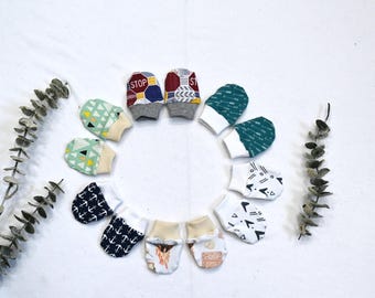 No Scratch Baby Mitten/Newborn Mittens/Anti-Scratch Gloves/Soft Cotton Baby Hand Cover/Newborn Gift