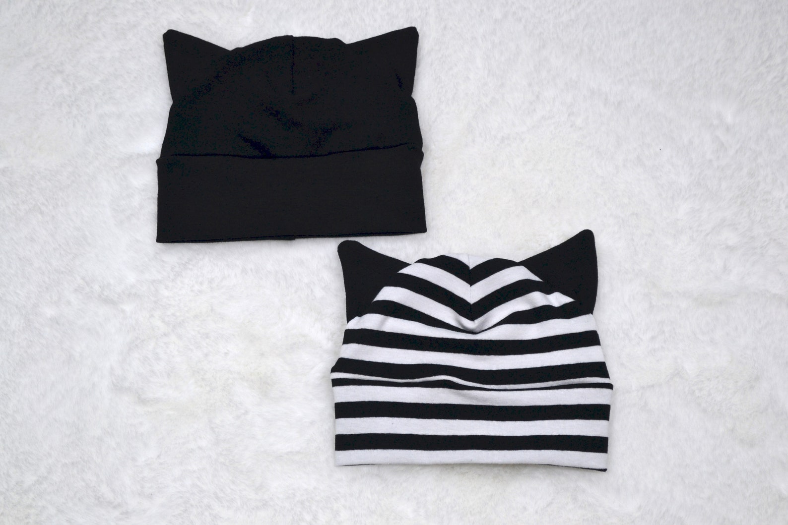 Black Cat Hat/striped Cat Hat/baby Outfit/girl's Etsy