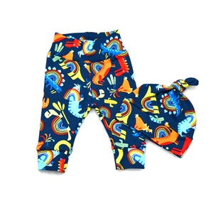 Leggings/Gorro de dinosaurio/Leggings para bebé niño/Gorro adorable/Leggings para recién nacido