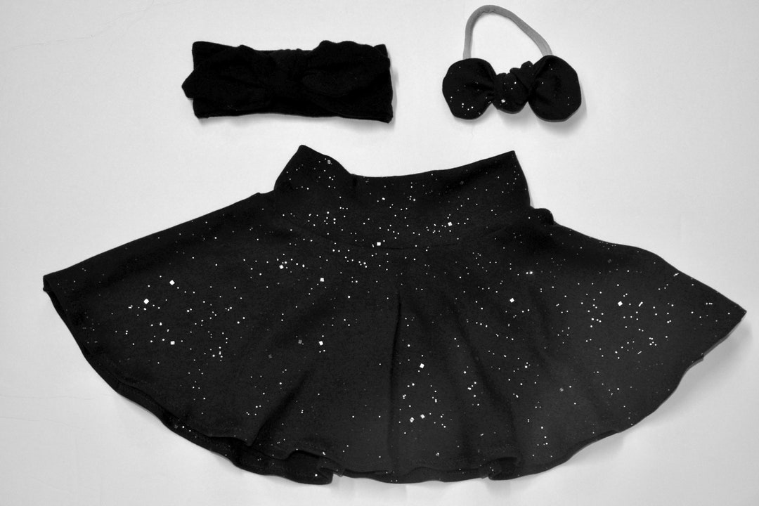 Black Sparkle Skirt Baby Skirt Baby Shower Gift Baby Etsy