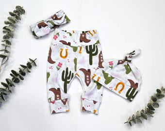 Cowgirl Baby Outfit/Western Baby Girl Outfit/Rodeo Baby Set/Cowgirl Baby Shower Gift/Country Baby Clothes