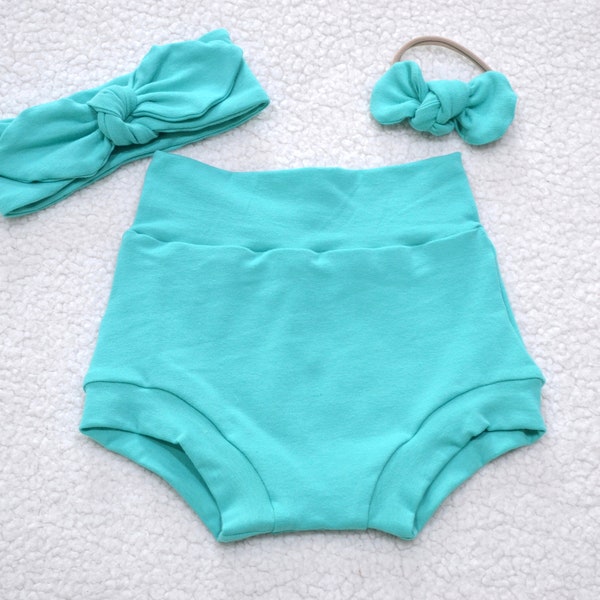 Baby Light Blue Bummies/ Headband/ Mini Bow/ Comfortable Bummies/ Stylish Headband/ Cute Mini Bow