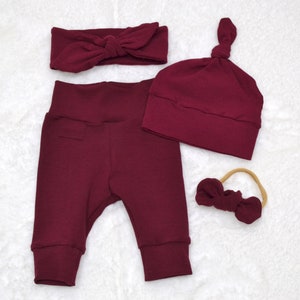 Baby girl burgundy leggings deals