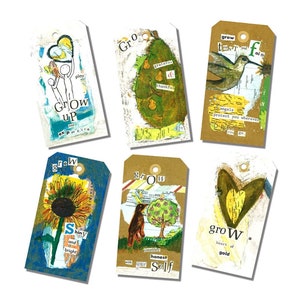 GROW Geschenkanhänger | Garten Geschenkanhänger | Lehrer Dankschild Geschenkanhänger | Frühling | Geschenkanhänger für Sie | Get Well Soon Geschenkanhänger | Dankesanhänger