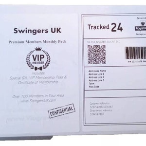 April Fools Prank - Post Prank Joke - Swingers Club Box - Includes Sweets