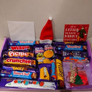 Personalised Cadbury&#39;s Christmas chocolate selection Box - Cadbury Chocolate Bar Sweet Gift Box Hamper Selection Confectionary