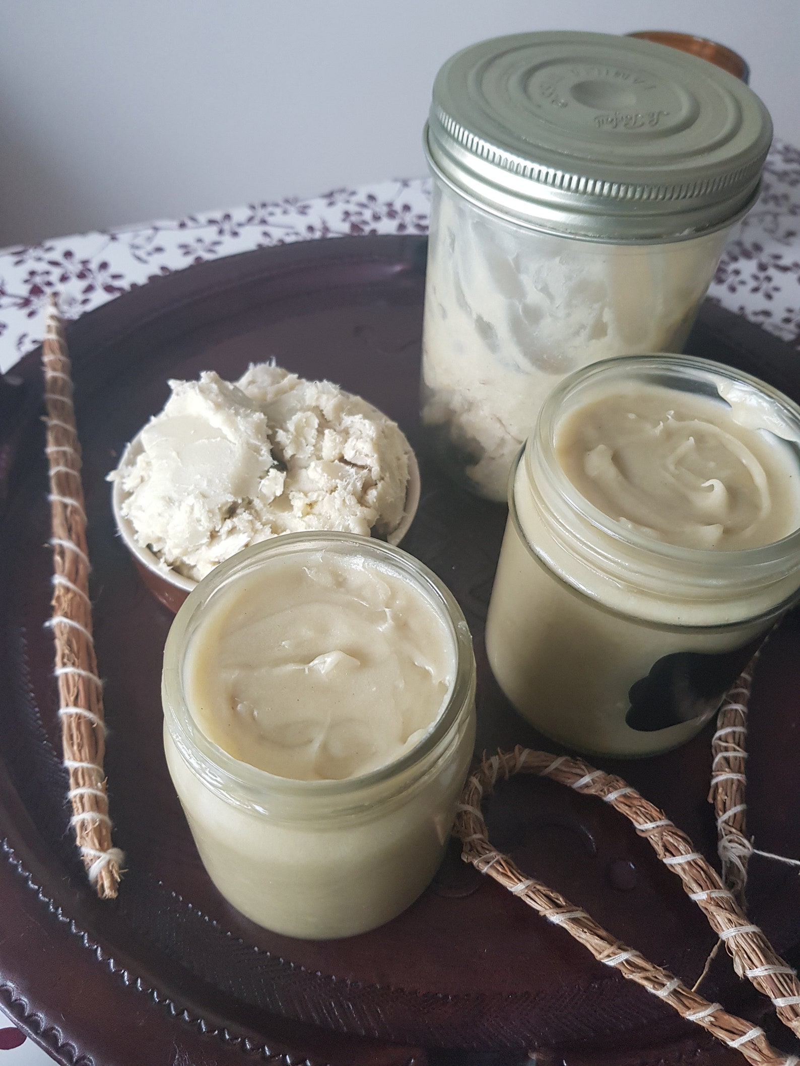 100 unrefined shea butter 300ml glass jar Etsy