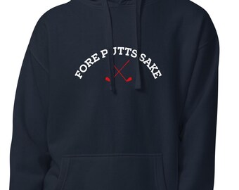 For Putts Sake Golf Hoodie, Golf Lover's Sweater, Custom Golf Apparel, Aesthetic Men’s Golf Shirt, Golfing Pullover, Golf Gift for Him