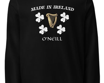 Sudadera con nombre personalizado para el Día de San Patricio, sudadera orgánica personalizada de San Patricio, jersey vintage con colores cómodos.