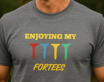 Funny 40th Birthday Golf Shirt for Men – Gift for 40 Year Old Golfer, Dad, Grandpa – Milestone Birthday Tee for Him