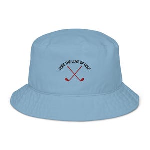 Fore The Love of Golf Embroidered Bucket Hat, Trendy Golf Lover Cap, Golfing Hat, Custom Embroidered Golf Cap, Golf Apparel Gift