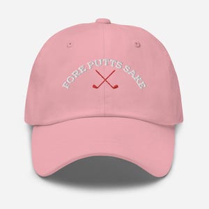 Fore Putts Sake Golf Embroidered Hat, Trendy Golf Lover Cap, Modern Adjustable Golfing Hat, Custom Embroidered Golf Cap, Golf Apparel Gift