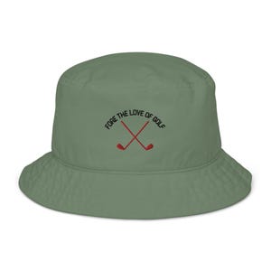 Fore The Love of Golf Embroidered Bucket Hat, Trendy Golf Lover Cap, Golfing Hat, Custom Embroidered Golf Cap, Golf Apparel Gift