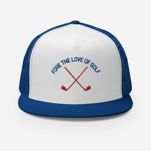 Fore The Love of Golf Embroidered Cap, Trendy Golf Lover Cap, Snapback Golfing Hat, Custom Embroidered Golf Cap, Golf Apparel Gift