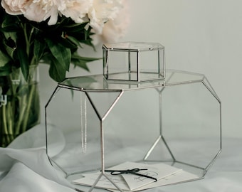 Personalisierte Glas Ehering Box Set, Andenken & Kartenhalter
